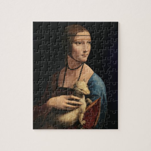 Lady mit einem Ermine von Leonardo da Vinci Puzzle (Vertikal)