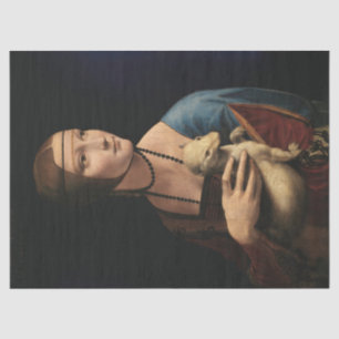 Lady mit einem Ermine von Leonardo da Vinci Seidenpapier