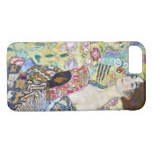 Lady mit einem Fan, Gustav Klimt Case-Mate iPhone Hülle (Rückseite (Horizontal))