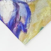 Lady mit einem Fan, Gustav Klimt Fleecedecke (Ecke)