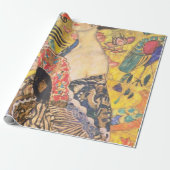 Lady mit einem Fan Gustav Klimt Geschenkpapier (Ungerollt)