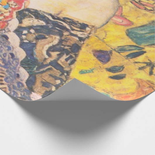 Lady mit einem Fan Gustav Klimt Geschenkpapier (Ecke)