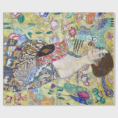 Lady mit einem Fan, Gustav Klimt Geschenkpapier (Flach)