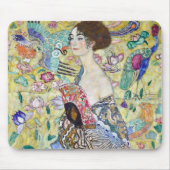 Lady mit einem Fan, Gustav Klimt Mousepad (Vorne)