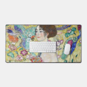 Lady mit einem Fan, Gustav Klimt Schreibtischunterlage (Tastatur & Maus)