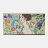 Lady mit einem Fan, Gustav Klimt Schreibtischunterlage (Vorderseite)