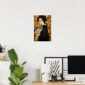 LADY MIT EINEM FAN Gustav Klimt Wand-Kunstposter Poster (Heimbüro)