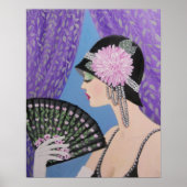 LADY MIT EINEM FAN POSTER (Vorne)