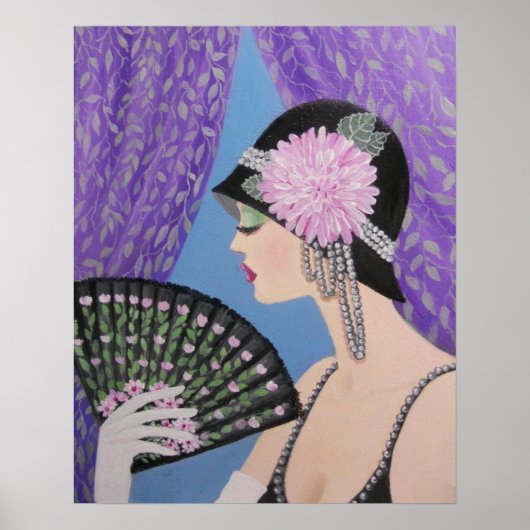 LADY MIT EINEM FAN POSTER (Vorne)