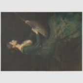 Lady mit einem Lute Musical Decoupage Papier (Vorderseite)