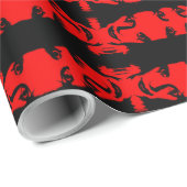 LADY MIT EINEM ROTEN FACE WRAPPPAPIER GESCHENKPAPIER (Rolleneckpunkt)