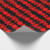 LADY MIT EINEM ROTEN FACE WRAPPPAPIER GESCHENKPAPIER (Ecke)