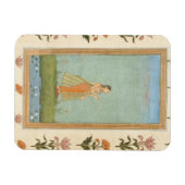 Lady mit einer Blume, stehend von einem Lilienteic Magnet (Horizontal)