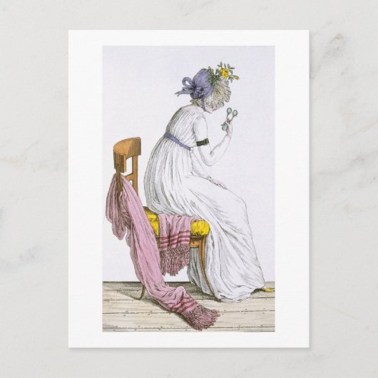 Lady mit einer Fahrlässigkeit, aus "Costume Parisi Postkarte (Vorderseite)