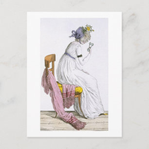 Lady mit einer Fahrlässigkeit, aus "Costume Parisi Postkarte