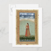 Lady mit einer Schüssel Rose, aus der kleinen Klip Postkarte (Vorne/Hinten)