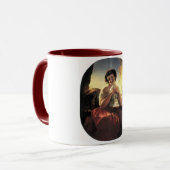 Lady mit einer Taubenkaffee-Tasse Tasse (Vorderseite Links)