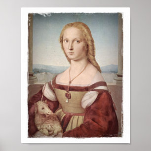Lady mit Einhorn Poster