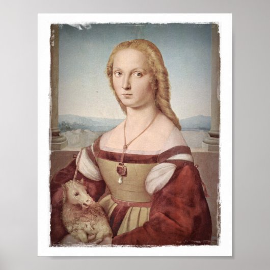 Lady mit Einhorn Poster (Vorne)