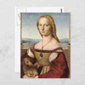 Lady mit Einhorn Postkarte (Vorne/Hinten)