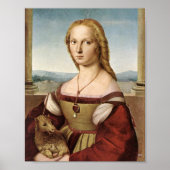 Lady mit Einhorn von Raphael Canvas Print Poster (Vorne)