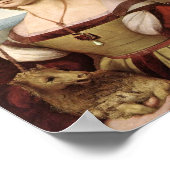 Lady mit Einhorn von Raphael Print Poster (Ecke)