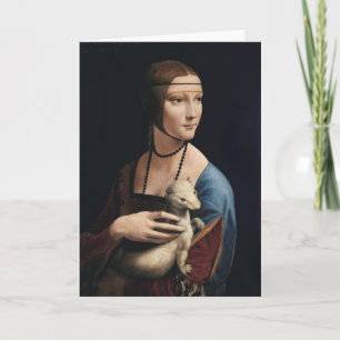 Lady mit Ermine Grußkarte Karte