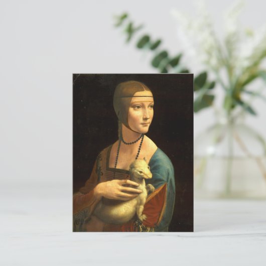 Lady mit Ermine Postkarte (Stehend Vorderseite)