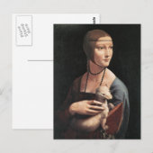 Lady mit Ermine Postkarte (Vorne/Hinten)