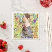 Lady mit Fan-Malerei Serviette (Beispiel)