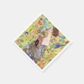 Lady mit Fan-Malerei Serviette (Ecke)