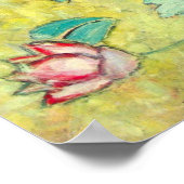 Lady mit Fan von Gustav Klimt Poster (Ecke)