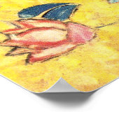 Lady mit Fan von Gustav Klimt Poster (Ecke)