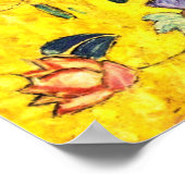 Lady mit Fan von Gustav Klimt Poster (Ecke)