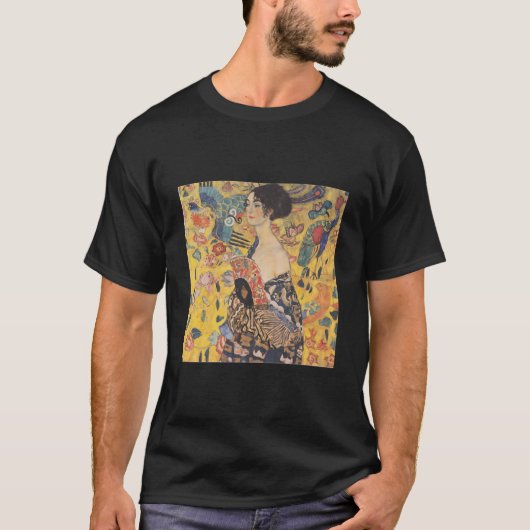Lady mit Fan von Gustav Klimt T-Shirt (Vorderseite)