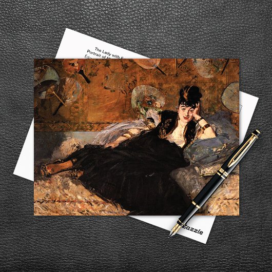 Lady mit Fans Edouard Manet Postkarte
