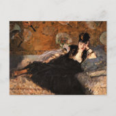 Lady mit Fans Edouard Manet Postkarte (Vorderseite)