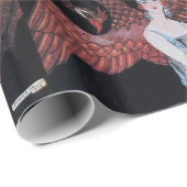 LADY MIT FOENIX ,ART DECO SCHÖNHEIT KOSTEN GESCHENKPAPIER (Rolleneckpunkt)