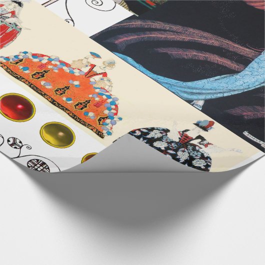 LADY MIT FOENIX ,ART DECO SCHÖNHEIT KOSTEN GESCHENKPAPIER (Ecke)