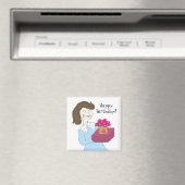Lady mit Geburtstagskuchen Magnet (In Situ (Geschirrspüler))