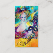 LADY MIT GEFÜHRTEM MASK-MONOGRAM, goldgelb Visitenkarte (Rückseite)