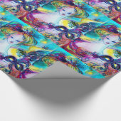 LADY MIT GEFÜHRTER MASKE / Venezianischer MASKENMA Geschenkpapier (Ecke)