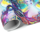 LADY MIT GEFÜHRTER MASKE / Venezianischer MASKENMA Geschenkpapier (Rolleneckpunkt)