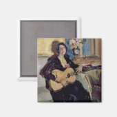 Lady mit Gitarre, 1911 Magnet (Vorderseite/Rückseite)