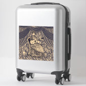 Lady mit Gitarre Aufkleber (Koffer)