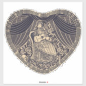 Lady mit Gitarre Aufkleber (Blatt)