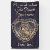 Lady mit Gitarre Banner (Vertikal)