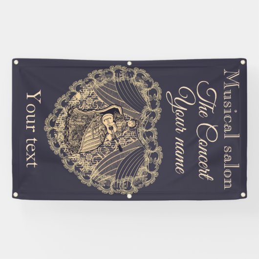 Lady mit Gitarre Banner (Horizontal)