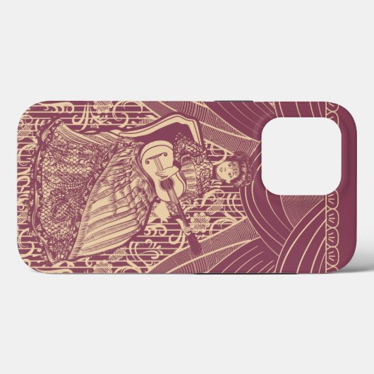 Lady mit Gitarre Case-Mate iPhone Hülle (Rückseite (Horizontal))