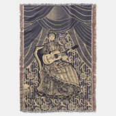 Lady mit Gitarre Decke (Vorderseite Vertikal)